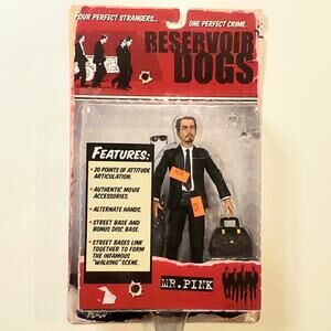 🎥 Reservoir Dogs Mr. Pink Action Figure Mezco Toys 2001 Steve Buscemi NEW 🎥
